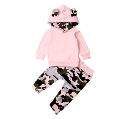 Babysetje | Camouflage Roze  - 3 tot 6 maanden