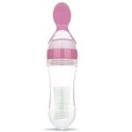 Baby Knijpfles Oefenlepel 90ml - Roze